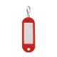 Key tag in plastic with S-type keyring (50 Pcs. packing-RED)